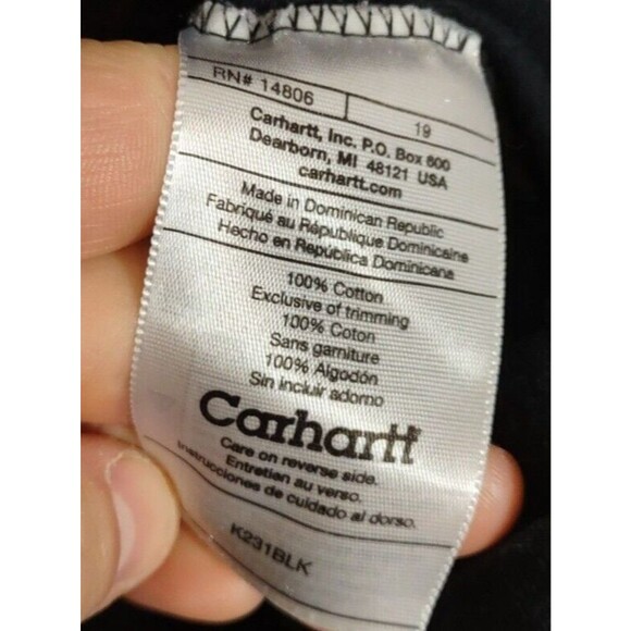 Carhartt Men's XL Black Long Sleeve Logo Graphic T Shirt - Picture 5 of 8